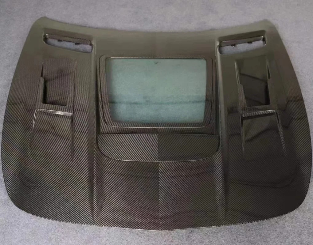 Suitable for   GT GTS GTC GTR Modified Dry Carbon Fiber IMP Style High Quality Transparent Engine Cover